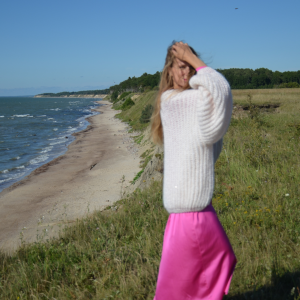 Pērļu alpakas un zīda jaka - Image 5