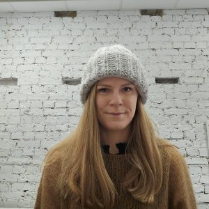 Pelēka alpaka vilnas cepure ar mirdzumiņiem - Image 3